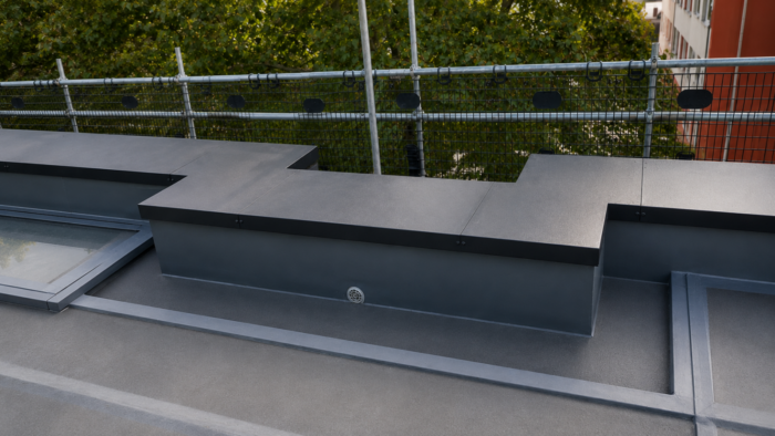Aluminium Coping Near Me: 7 Smart UK Tips 6 Modern parapet roof edge installation showing aluminium coping near me for a clean contemporary finish.
