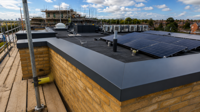Aluminium Coping Near Me: 7 Smart UK Tips 5 Premium roof coping system image showing aluminium coping near me on a modern building parapet.