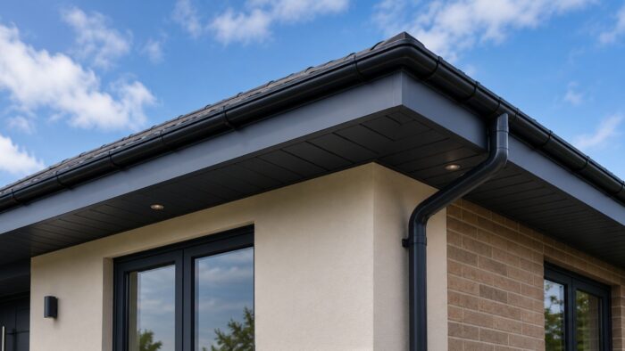 Round Gutter Downpipe: 11 Smart Planning Tips for UK Properties 4 Round gutter downpipe as part of a complete rainwater drainage system on a UK building