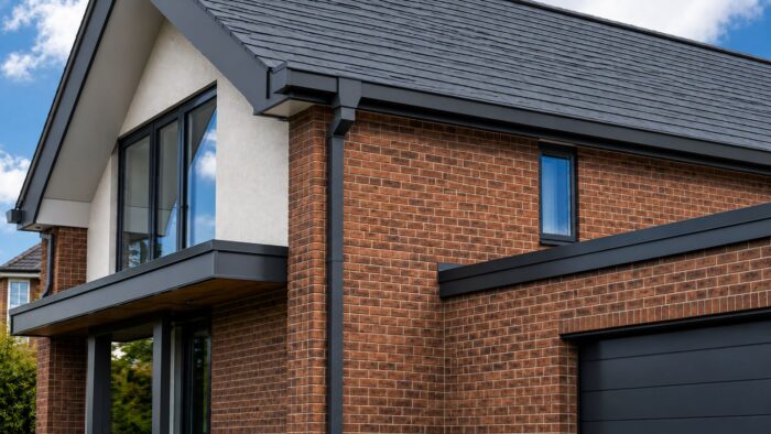 Box Guttering: What UK Projects Need to Get Right 5 Contemporary home featuring box guttering for a smart and practical drainage design.