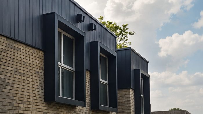 Choosing the Right Aluminium Profile for a Better Window Detail 6 Window aluminium profile framing a window opening on a modern UK brick house