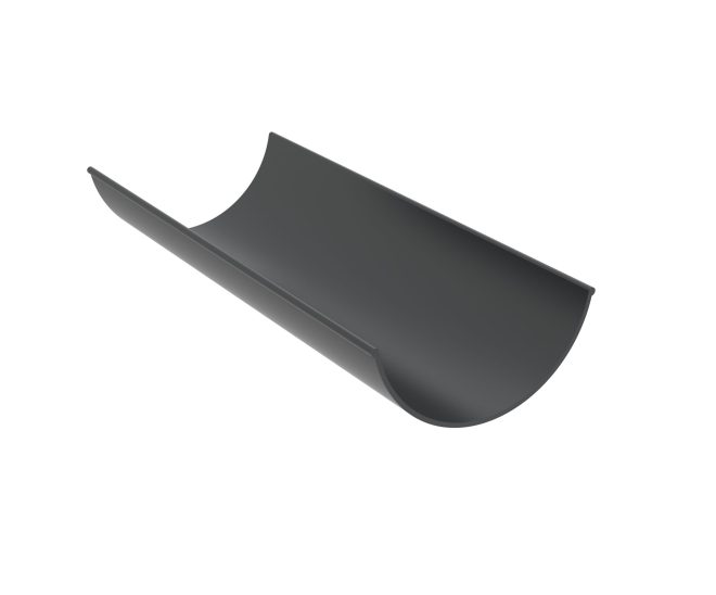 Aluminium Half Round Gutter - 3m Length