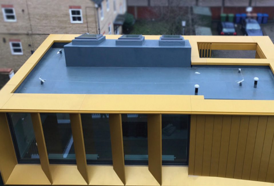 Custom aluminium coping solutions for flat roofs and parapet walls.