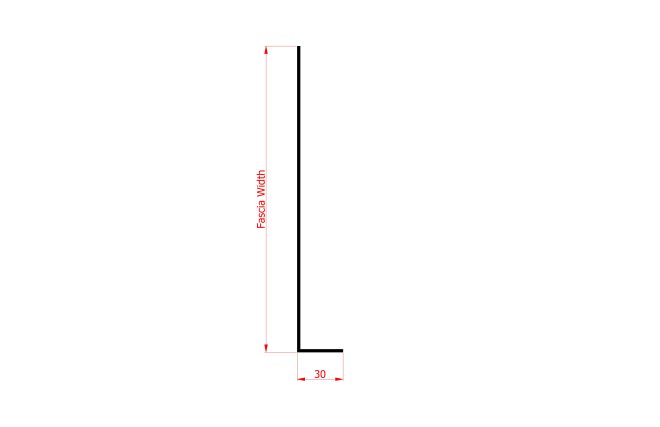 2mm Aluminium Fascia (Type 1) - 90° External Corner - Image 2
