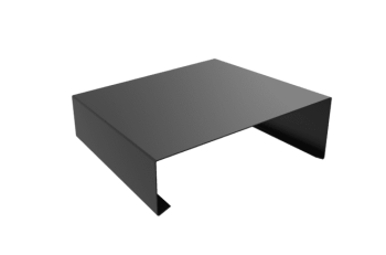 Premium aluminium sloped coping with closed stopend (right-handed), designed for durable parapet wall protection and seamless installation.