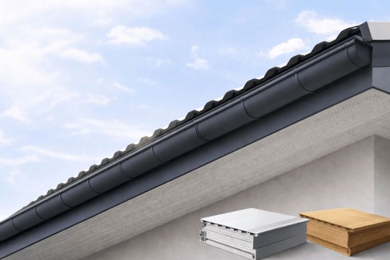 Benefits of Aluminium fascia and soffit system providing clean roofline finish on a property