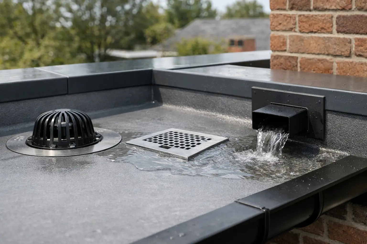 Roof Outlet Options for Flat Roof Drainage