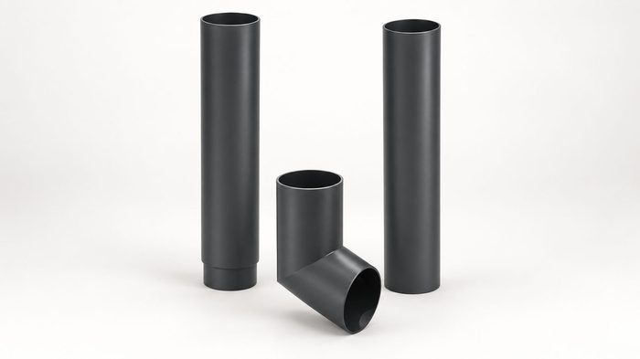 Grey Round Downpipe: A Complete Guide to Choosing Aluminium Rainwater Pipes 4 Grey round downpipe fitted to residential guttering and roofline